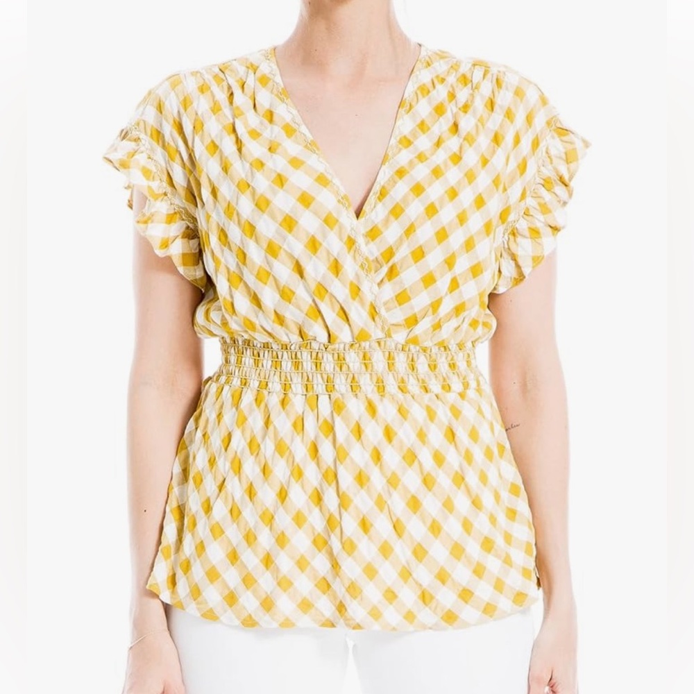 Mustard Yellow Max Studio Smocked Waist